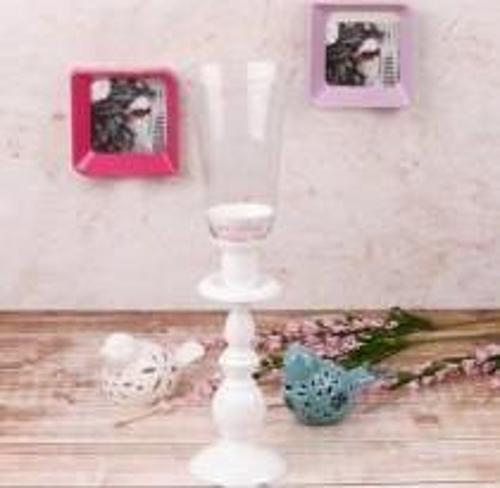 Ksv ferforje tekli ayaklı şamdan- dekoratif mumluk 43cm.