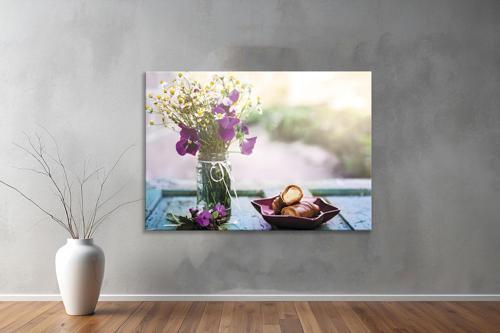 Dekoratif Çiçekler  YatayKanvas Tablo 69 