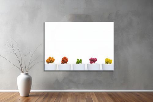Dekoratif Çiçekler  YatayKanvas Tablo 74 