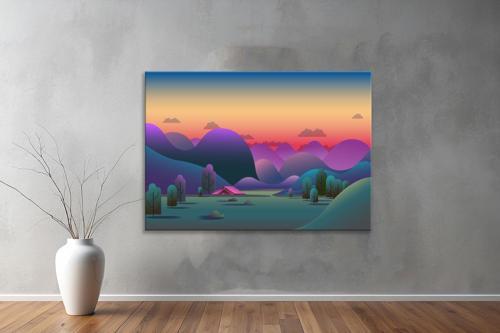 Dekoratif Çizim YatayKanvas Tablo 42