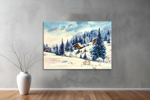 Dekoratif Çizim YatayKanvas Tablo 58 