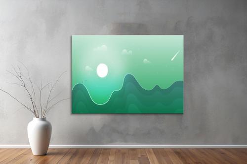 Dekoratif Çizim YatayKanvas Tablo 70 