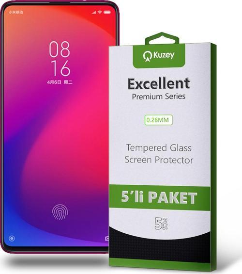 Xiaomi Mi 9t Temperli Ekran Koruyucu Kırılmaz Cam Ekonomik 5'li Paket