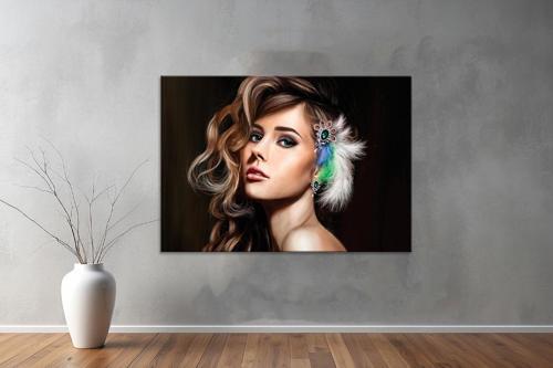 Güzellik Salonu Kanvas Yatay Tablo 13