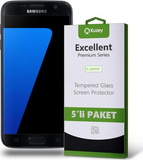 Samsung Galaxy S7 Temperli Ekran Koruyucu Kırılmaz Cam Ekonomik 5'li Paket