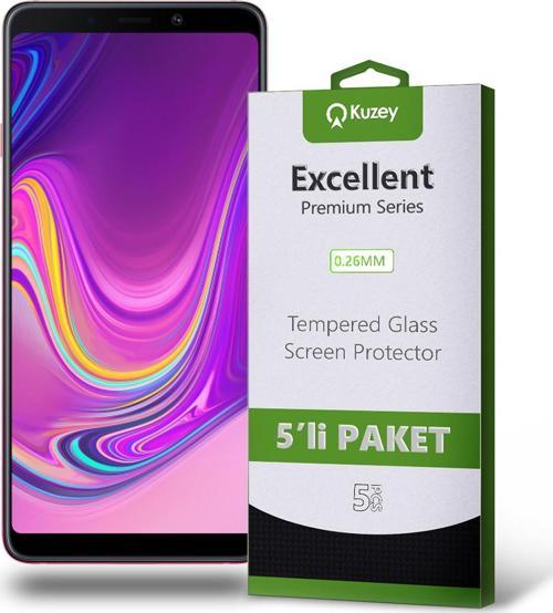 Samsung Galaxy A9 2018 Temperli Ekran Koruyucu Kırılmaz Cam Ekonomik 5'li Paket