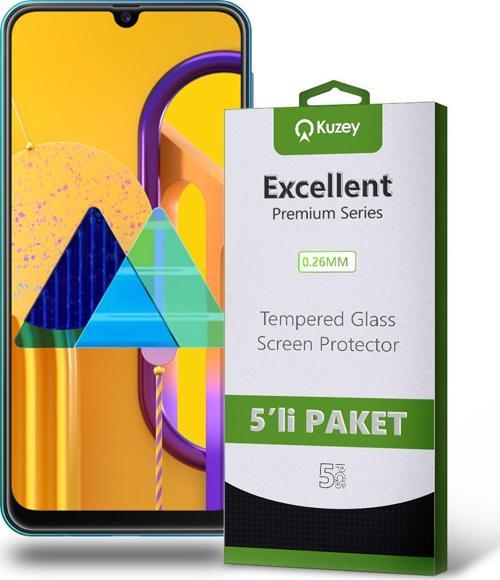 Samsung Galaxy M30S Temperli Ekran Koruyucu Kırılmaz Cam Ekonomik 5'li Paket