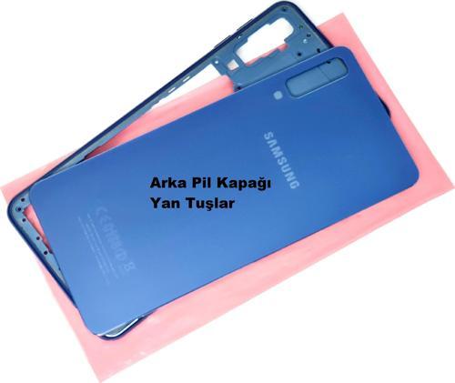 Samsung Galaxy A7 A750 (2018) kasa Arka Pil Batarya Kapağı MAVİ