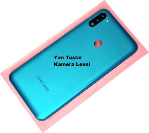 Samsung Galaxy M11 KASA Arka Pil Batarya Kapağı Mavi