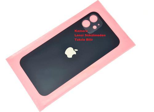 İphone 12 Arka Pil Batarya Kapağı (CAM) Siyah