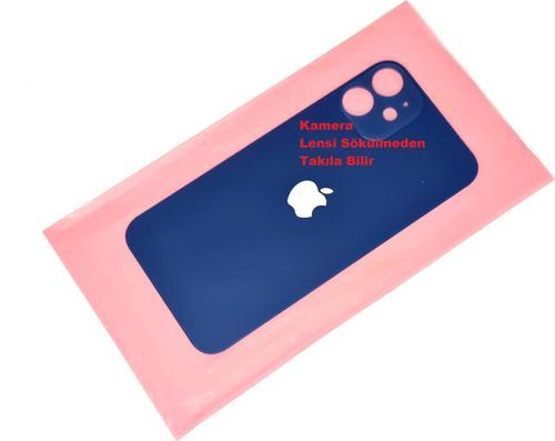 İphone 12 MİNİ Arka Pil Batarya Kapağı (CAM) Lacivert