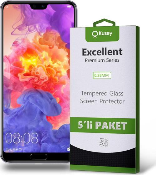 Huawei P20 Pro Temperli Ekran Koruyucu Kırılmaz Cam Ekonomik 5'li Paket