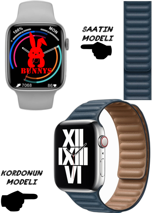 General Mobile Uyumlu Nfc Özellikli Bt Konuşma Özellikli Wacht 8 Akıllı Saat Deri Krdn