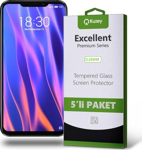 Meizu X8 Temperli Ekran Koruyucu Kırılmaz Cam Ekonomik 5'li Paket