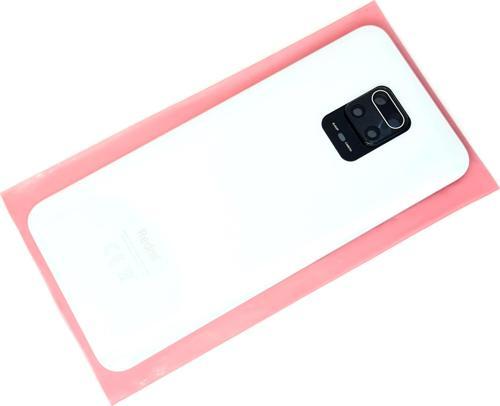 Xiaomi Redmi Note 9 Pro Arka Kapak Batarya Kapağı (Cam Kamera Camı) Beyaz