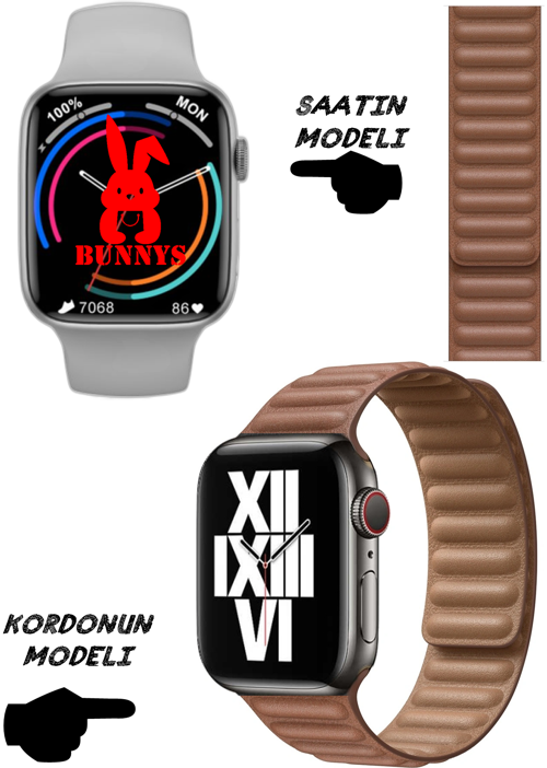 Infinix Uyumlu Nfc Özellikli Bt Konuşma Özellikli Wacht 8 Akıllı Saat Deri Krdn