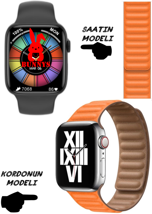 Lenovo Enjoy Uyumlu Nfc Özellikli Bt Konuşma Özellikli Wacht 8 Akıllı Saat Deri Krdn