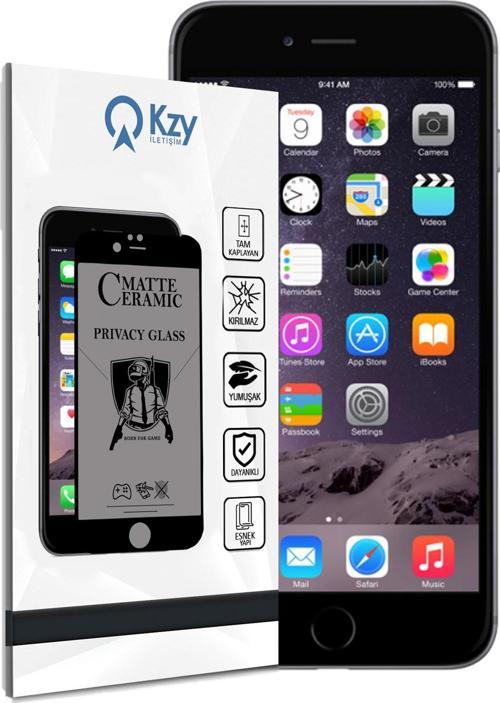 Apple iPhone 6 Plus Tam Kaplayan Mat Seramik Nano Esnek Hayalet Ekran Koruyucu - Siyah
