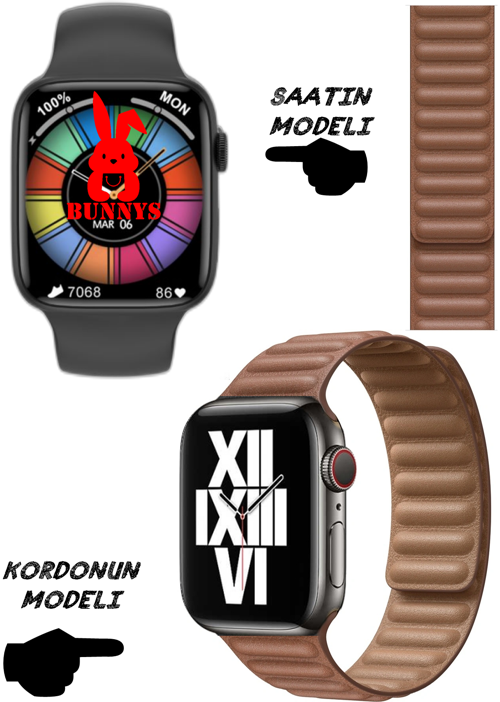 Poco Uyumlu Nfc Özellikli Bt Konuşma Özellikli Wacht 8 Akıllı Saat Deri Krdn