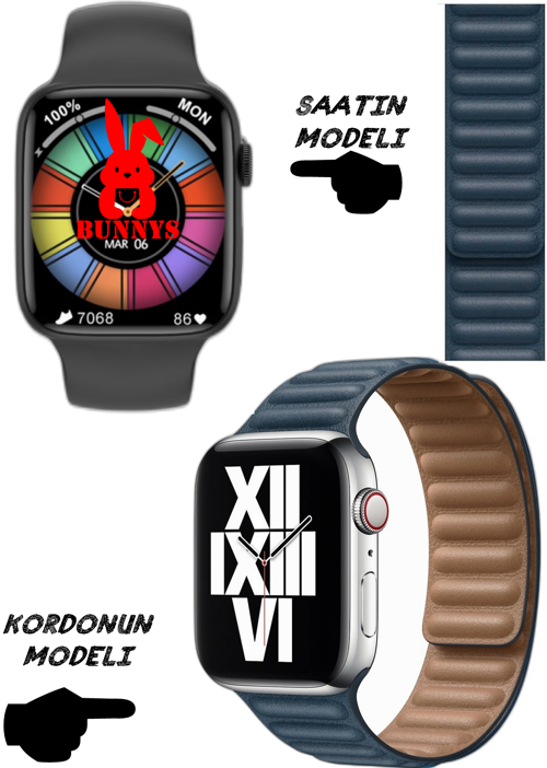 Poco Uyumlu Nfc Özellikli Bt Konuşma Özellikli Wacht 8 Akıllı Saat Deri Krdn