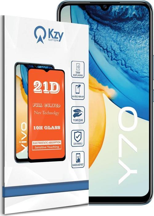 Vivo Y70 Tam Kaplayan 21D Temperli Ekran Koruyucu Cam