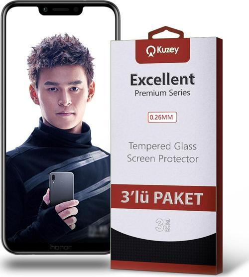 Huawei Honor Play Temperli Ekran Koruyucu Kırılmaz Cam Ekonomik 3'lü Paket