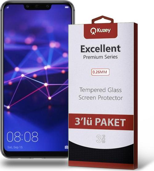 Huawei Mate 20 Lite Temperli Ekran Koruyucu Kırılmaz Cam Ekonomik 3'lü Paket