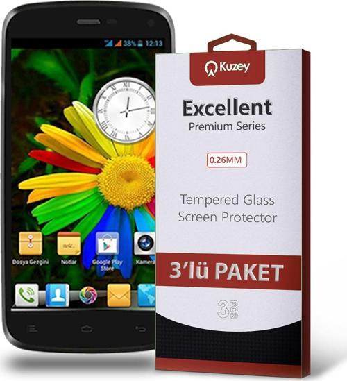General Mobile Discovery E3 Temperli Ekran Koruyucu Kırılmaz Cam Ekonomik 3'lü Paket