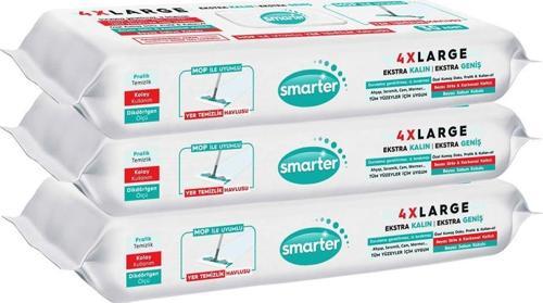 3 Adet Yer Temizlik Havlusu Bezi 4XL Mopa Uyumlu Yüzey Beyaz Sabun Kokulu Sirke ve Karbonat Katkılı 90 Yaprak
