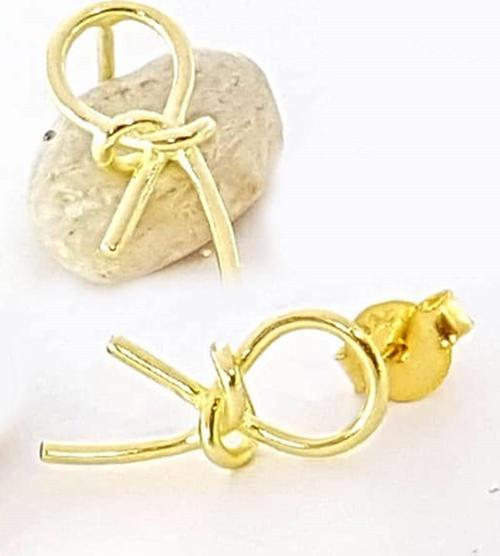 Düğümlü Minimal Gümüş Bayan Küpe