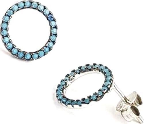 Turkuaz taşlı gümüş bayan küpe