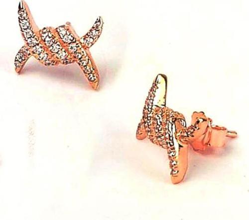 Zirkon taşlı gümüş bayan küpe