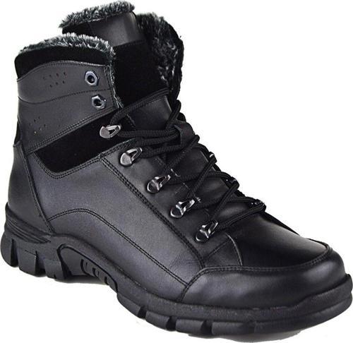 734 Siyah Bot Hakiki Deri