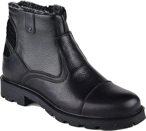 702 Siyah Bot Hakiki Deri