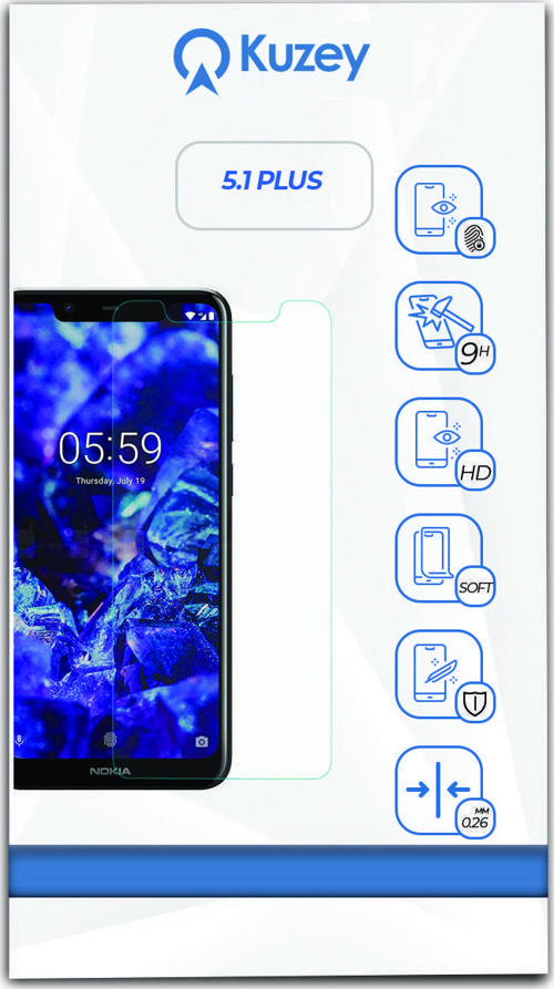 Nokia 5.1 Plus Temperli Ekran Koruyucu Kırılmaz Cam