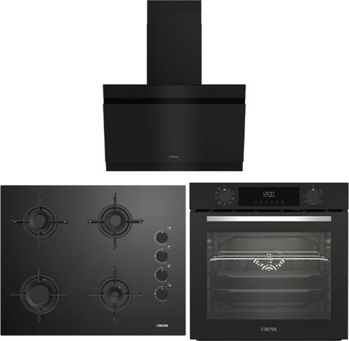 Ala 332 B Fırın 159 Db Ocak 525 B Davlumbaz Siyah Ankastre Set