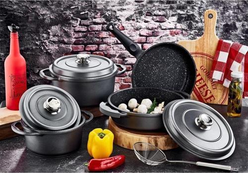 Palladium Plus 7 Parça Grey Tencere Seti