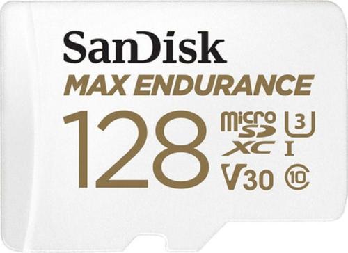 MAX ENDURANCE microSDXC 128GB + SD Adapter - for home security cameras & dashcams