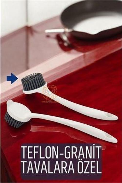 Teflon ve Granit Tava Tencere Fırçası Silikon Teflon Fırçası 330788