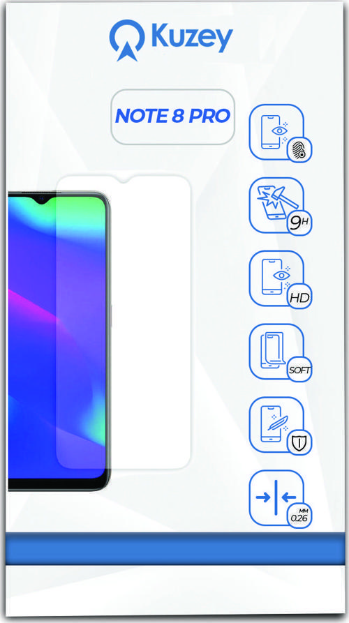 Xiaomi Redmi Note 8 Pro Temperli Ekran Koruyucu Kırılmaz Cam