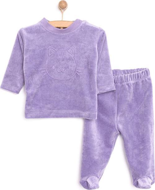 HelloBaby Yenidoğan Kadife Tshirt-Patikli Alt Kız Bebek