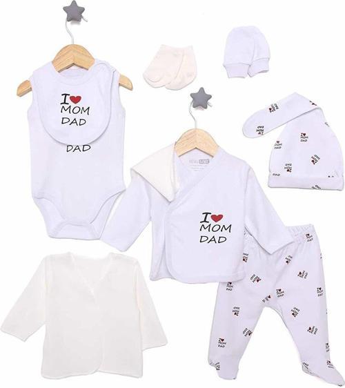 HelloBaby Yenidoğan I Love Mum Dad Kız 10lu Hastane Çıkışı Kız Bebek