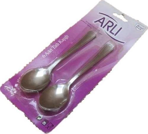 Arlı paslanmaz tatlı kaşık 12 li tatlı kaşığı