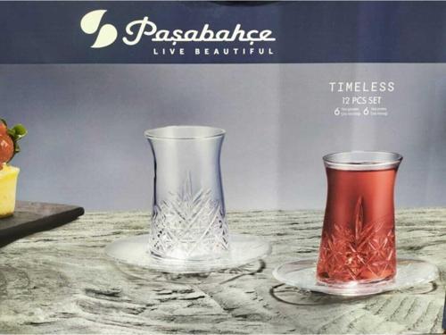timeless çay bardağı takımı- 12 çay bardağı tabağı seti 96991