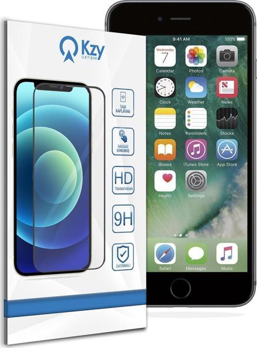 Apple iPhone 6s Plus Tam Kaplayan Temperli Ekran Koruyucu Cam - Siyah