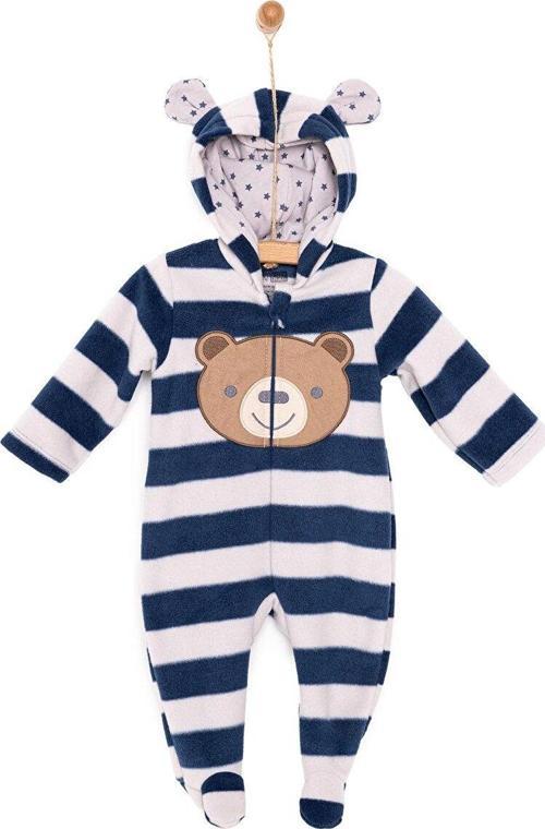 HelloBaby Yenidoğan Hayvan Figürlü Polar Kapüşonlu Tulum Erkek Bebek