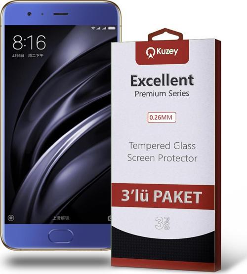 Xiaomi Mi 6 Temperli Ekran Koruyucu Kırılmaz Cam Ekonomik 3'lü Paket