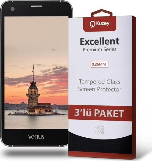 Vestel Venüs V3 5040 Temperli Ekran Koruyucu Kırılmaz Cam Ekonomik 3'lü Paket