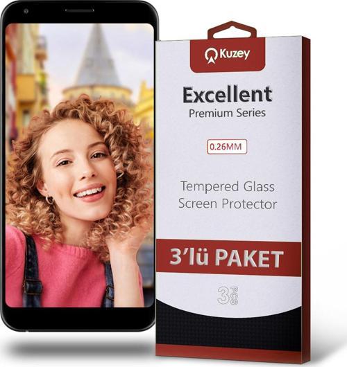 Vestel Venüs E4 Temperli Ekran Koruyucu Kırılmaz Cam Ekonomik 3'lü Paket