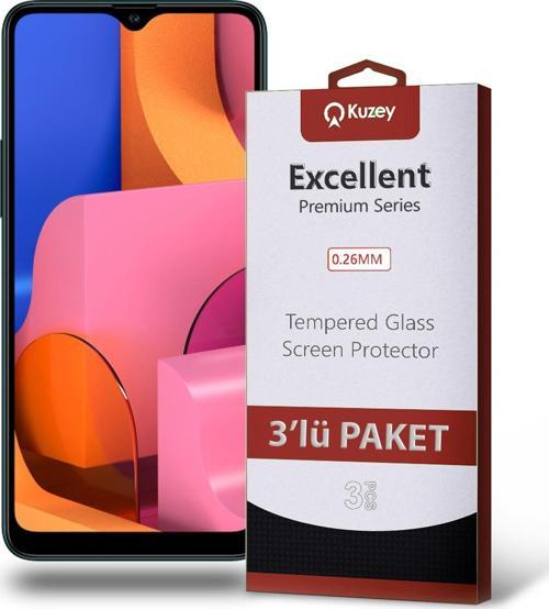 Samsung Galaxy A20S Temperli Ekran Koruyucu Kırılmaz Cam Ekonomik 3'lü Paket